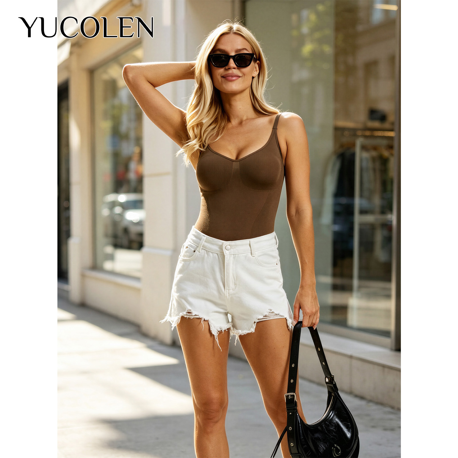 YUCOLEN Body feminino com deco - Shapewear Bodysuit Firm avaliação e preço