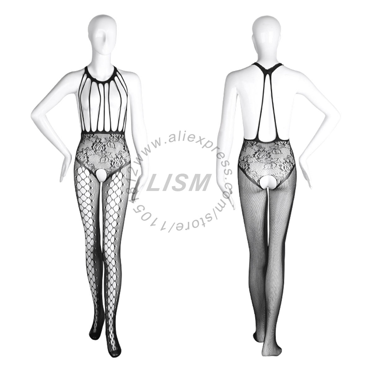 LISM Bodystocking Sexy com Dec - Bodystocking Fishnet avaliação e preço