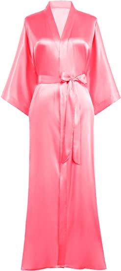 Roupão de cetim extra longo fe - Robe Silk Women avaliação e preço
